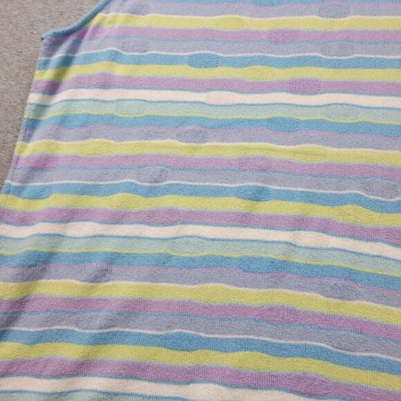 Sigrid Olsen Womens Tank Top Womens Large Knit Career Office Pastel Strip Easter - Picture 5 of 14